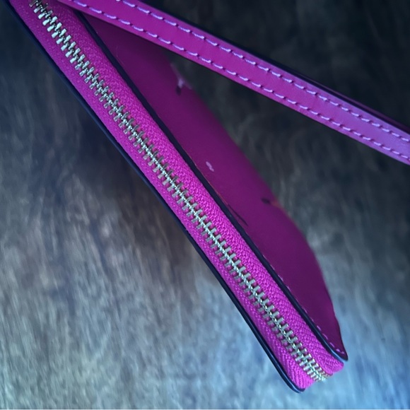 Coach Fuchsia Wristlet with Tennis Design - Picture 5 of 6